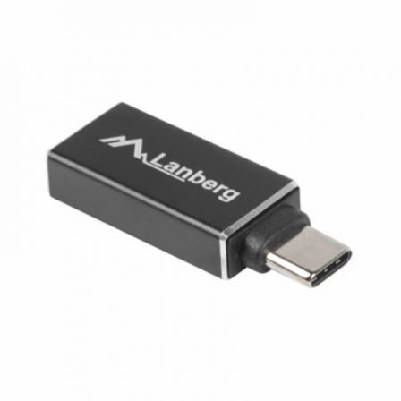 Lanberg AD-UC-UA-02 Adaptador USB tipo A hembra a USB tipo C macho Negro